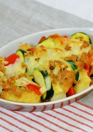 【簡単】厚揚げと野菜のツナ味噌チーズ焼き-レシピのメイン写真