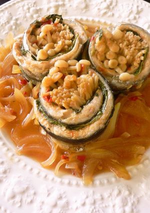辛うま！味噌煮☆さんまのえのきロール☆-レシピのメイン写真