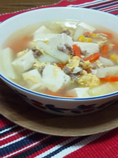食べる☆じゃがいもと豆腐のコンソメスープ-レシピのメイン写真