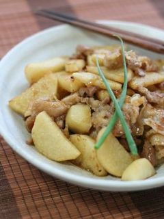 ホク!シャキ?長芋と豚肉の甘辛炒め-レシピのメイン写真