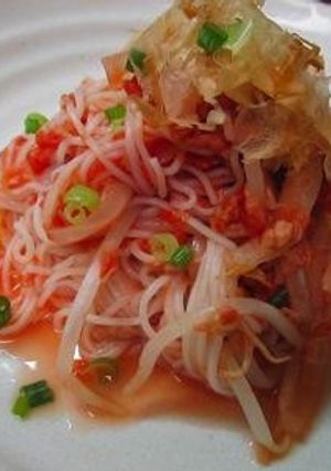 そうめんトマちゃんぷる〜-レシピのメイン写真