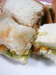 ジェノベーゼとおからのポテトサンド-レシピのメイン写真