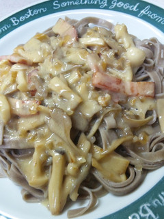 そばパスタで和風クリーム味噌ソース-レシピのメイン写真