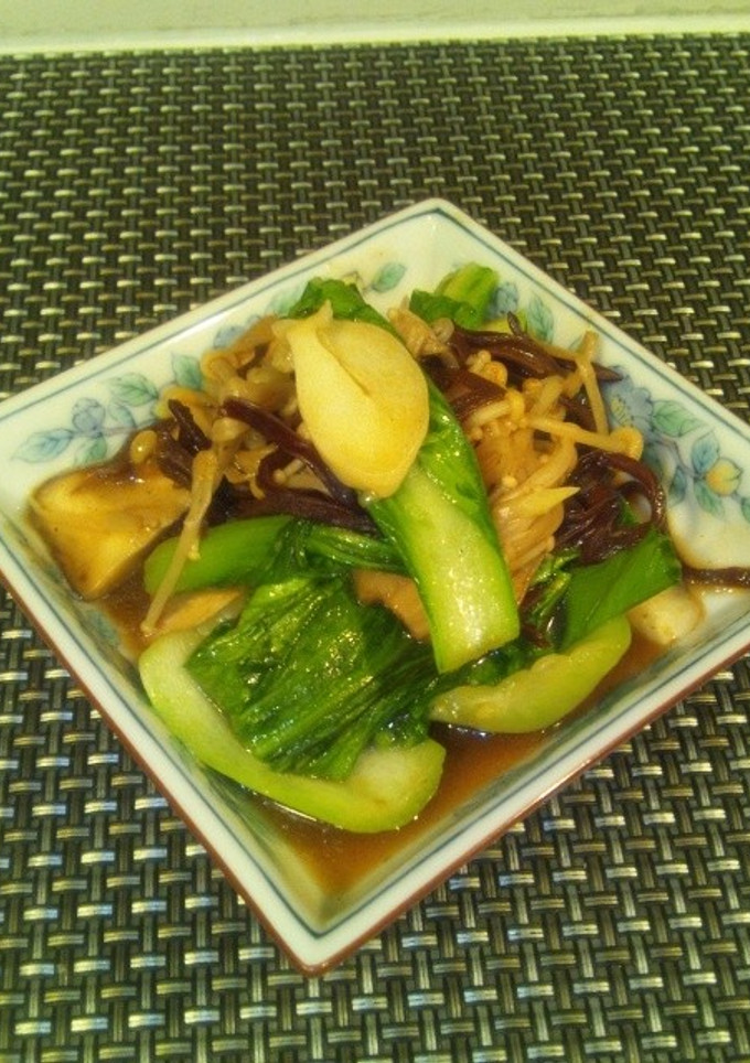 タニタさんに学べ【サブ】青梗菜ときのこ煮-レシピのメイン写真