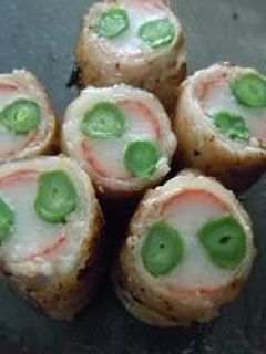 豚肉のかにかまといんげん巻き-レシピのメイン写真