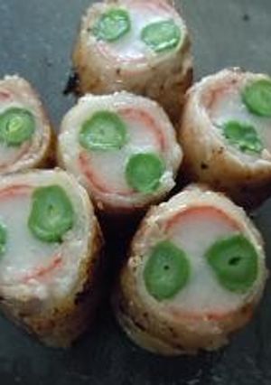 豚肉のかにかまといんげん巻き-レシピのメイン写真