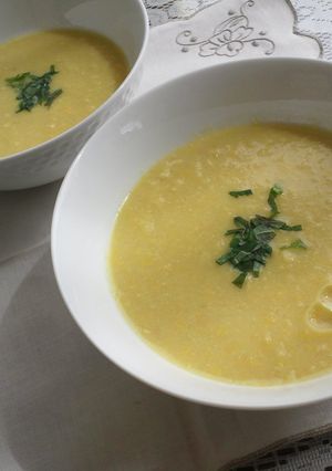 トウモロコシと玉ねぎの豆乳すり流し　-レシピのメイン写真