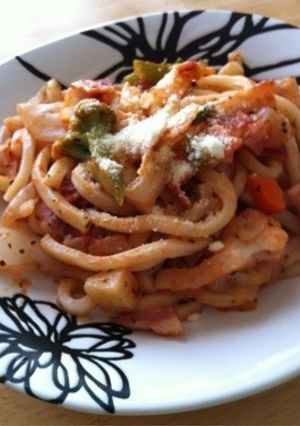 洋風トマトうどん-レシピのメイン写真