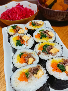 簡単！韓国風のり巻き (キンパ)-レシピのメイン写真