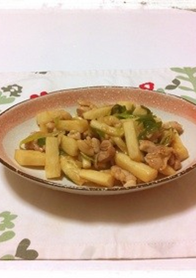 鶏肉と長芋の炒めもの-レシピのメイン写真