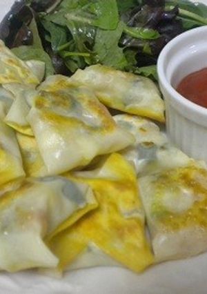 海老とズッキーニの焼きワンタン-レシピのメイン写真