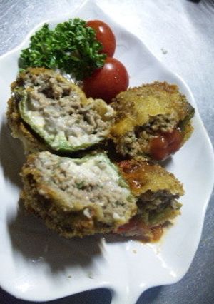 卵と野菜のタルタル入りピーマンフライ-レシピのメイン写真