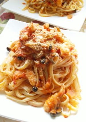 えびときのこのトマトクリームパスタ♪-レシピのメイン写真