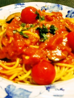 カットトマトと夏野菜のパスタ-レシピのメイン写真