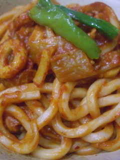 トマトとキムチの焼きうどん-レシピのメイン写真