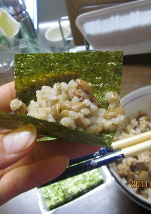 朝はこれ！！玄米納豆海苔巻♡♡-レシピのメイン写真