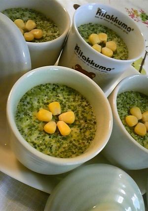 コーンとブロッコリーの茶碗蒸し-レシピのメイン写真