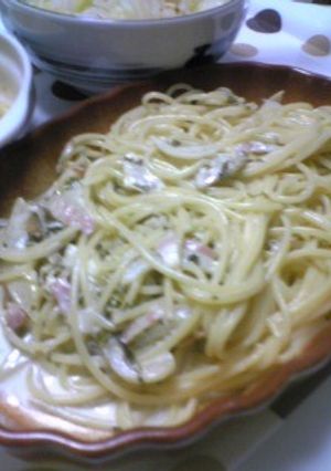 高菜とベーコンのわさびクリームパスタ-レシピのメイン写真