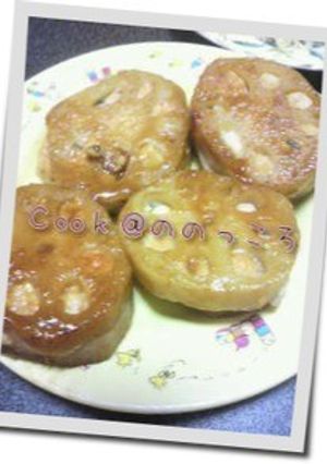 バタポンでサクッ蓮根のはさみ焼き〜〜♪＃-レシピのメイン写真