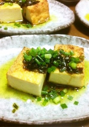 ウチ飲みメニュー★厚揚げのネギオイルがけ-レシピのメイン写真