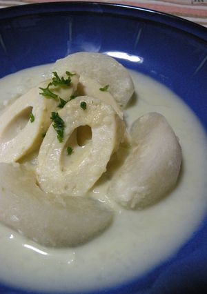クリーミー☆とうふちくわ二十世紀梨煮-レシピのメイン写真