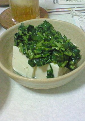 モロヘイヤのせ冷奴-レシピのメイン写真
