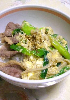 鴨と卵の親戚丼-レシピのメイン写真