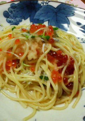いくらとチリメンじゃこのおろしパスタ-レシピのメイン写真