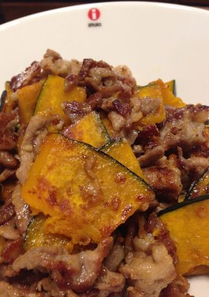 カボチャと豚肉のニンニク炒め-レシピのメイン写真