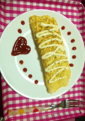 見た目も可愛く！ひき肉のチーズオムレツ-レシピのメイン写真