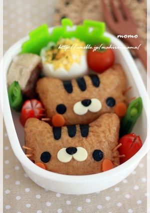 キャラ弁☆お稲荷ネコちゃん♪-レシピのメイン写真