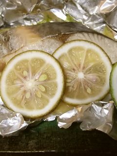 かぼすと鰆のホイル蒸し♪-レシピのメイン写真