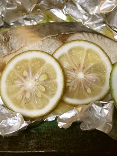かぼすと鰆のホイル蒸し♪-レシピのメイン写真