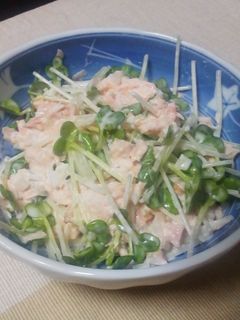かいわれの鮭マヨ和え-レシピのメイン写真