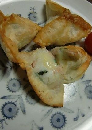 スマートチーズ入りサモサ風は餃子の皮で♬-レシピのメイン写真