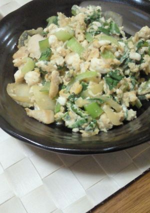 鶏とチンゲン菜のチャンプルー風-レシピのメイン写真