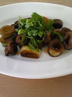 簡単おつまみ 鶏ハツと長ねぎの黒酢炒め-レシピのメイン写真