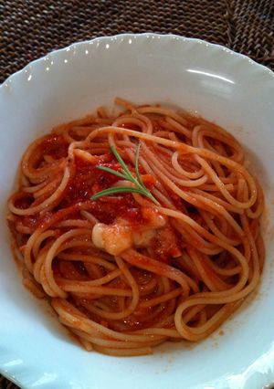 ほろ旨♪チーズとろけるトマトパスタ-レシピのメイン写真