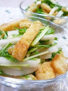 水菜と大根と油揚げのシャキシャキサラダ-レシピのメイン写真