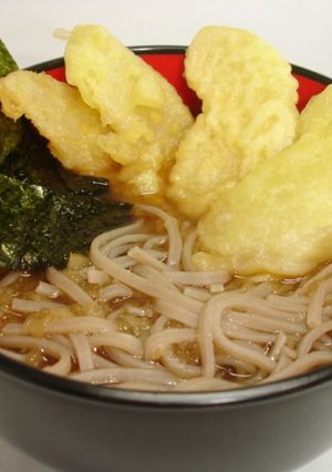 梨の天ぷらで秋を満喫♪十割日本そば-レシピのメイン写真