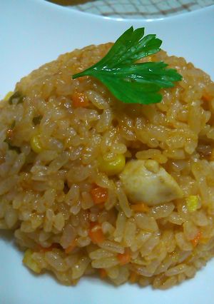 炊飯器で☆おいしい～♪チキンライス-レシピのメイン写真