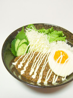 ロコモコ風*テリヤキハンバーグ味の丼-レシピのメイン写真