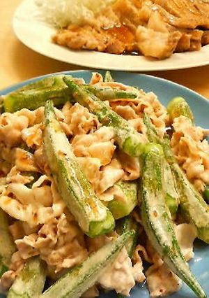 オクラと豚しゃぶのホットサラダ-レシピのメイン写真