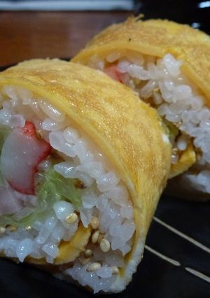 岩下の新生姜の薄焼き卵ロール-レシピのメイン写真