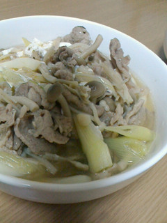 *簡単ランチ☆豚とキノコのかけうどん*-レシピのメイン写真