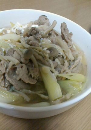 ＊簡単ランチ☆豚とキノコのかけうどん＊-レシピのメイン写真