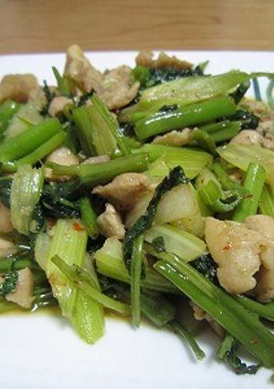 鶏肉・空芯菜・セロリの東南アジア風炒め-レシピのメイン写真