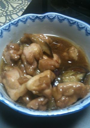 鶏モモと茄子のつるんと甘辛煮-レシピのメイン写真