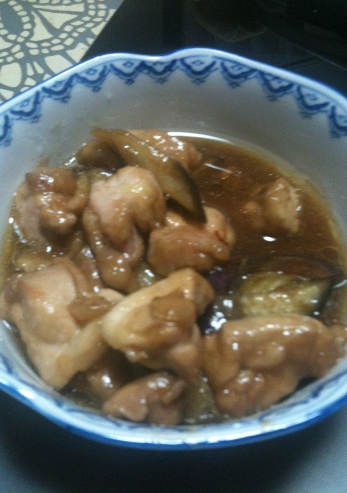 鶏モモと茄子のつるんと甘辛煮-レシピのメイン写真