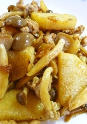 うまうま☆長いもと豚肉のバタポン炒め-レシピのメイン写真